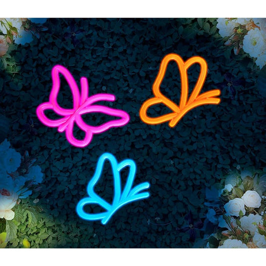 Adorable Vivid Bright 3 Color Butterfly LED Night Light Room Wall Decor