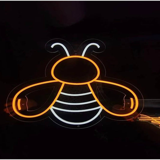 Lovely Bright Yellow / White Bumble Bee LED Night Light Room Wall Decoration