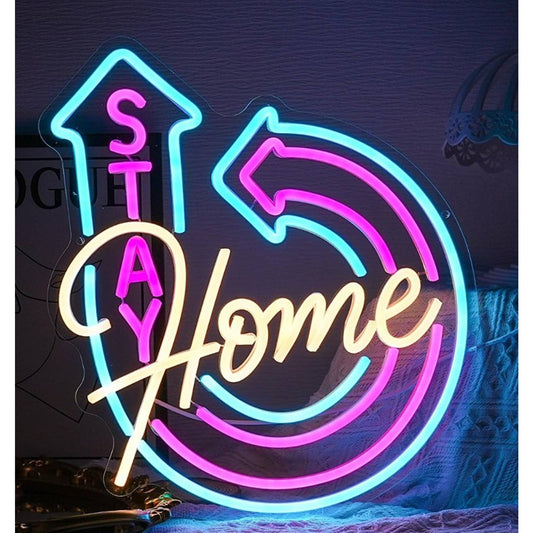 Lovely Vivid Bright Stay At Home Arrow LED Night Light Room Wall Decor
