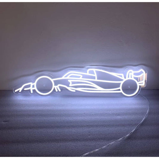 Bright White F1 Race Car LED Night Light Room Wall Decoration