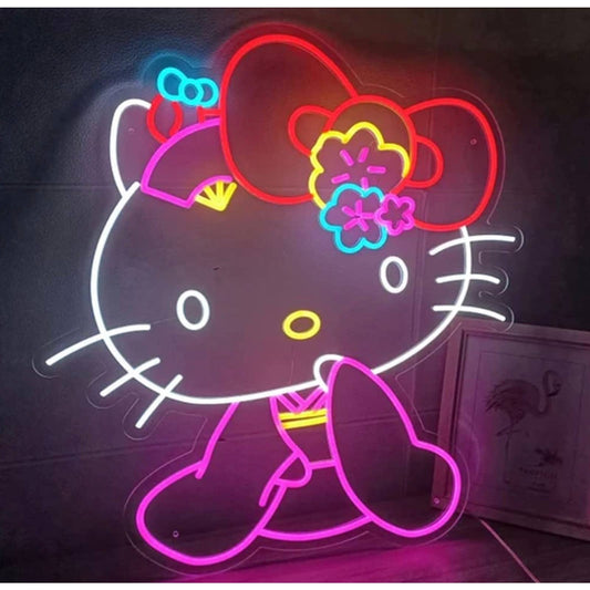 Super Cute Hello Kitty in Kimono Dress LED Night Light Japan Sanrio Anime Decor