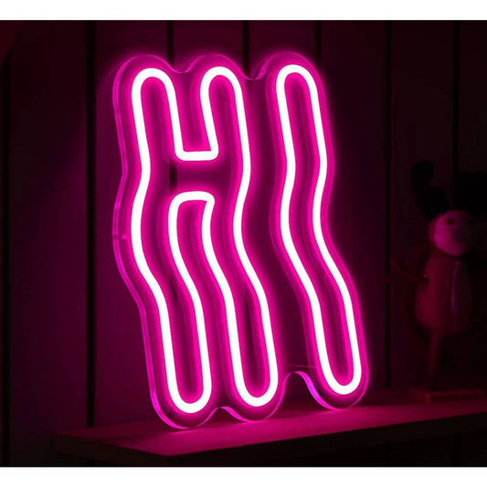 Lovely Bright Vivid Pink HI LED Night Light Room Wall Decoration