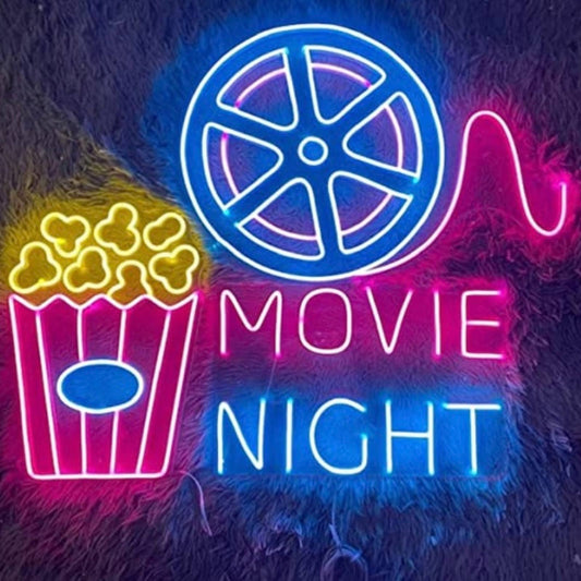 Fun Large Vivid Bright Movie Night Room Wall Theater Room Decor