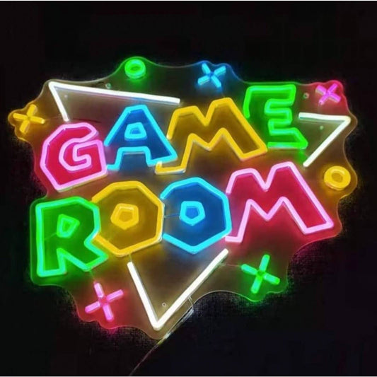 Super Mario Inspired Game Room LED Light Sign Wall Decoration