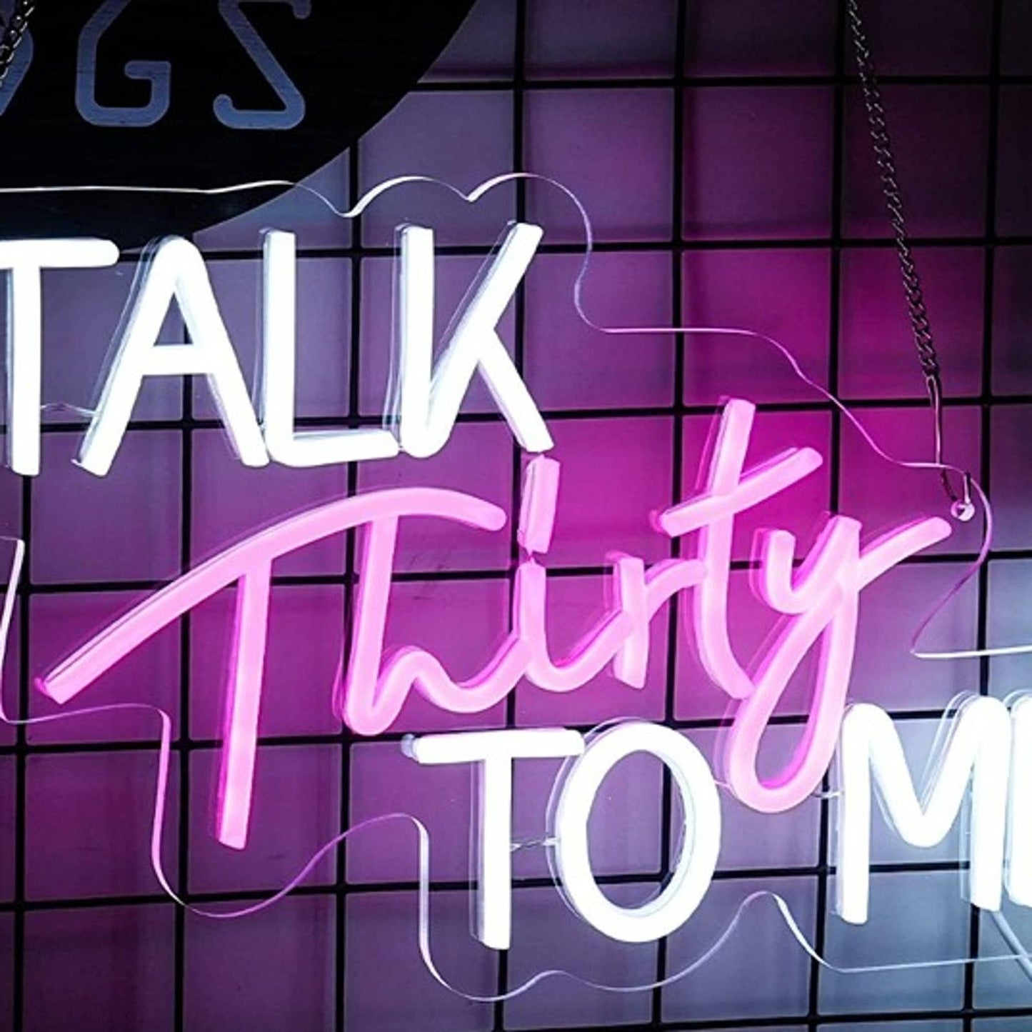 Fun Bright Pink “Talk Thirty To Me” LED Night Light Room Wall Party Decor