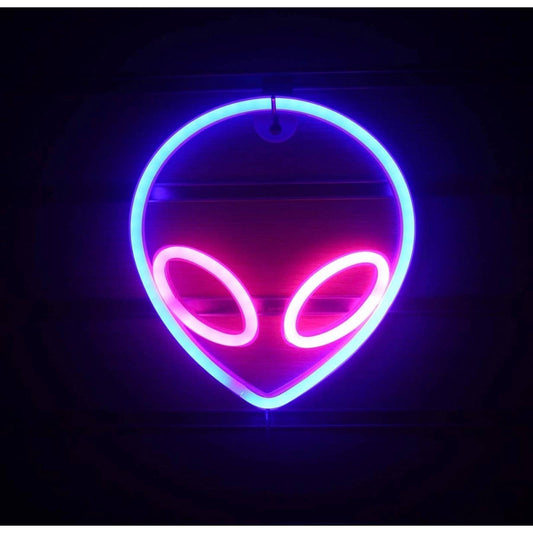 Bright Pink & Blue Alien LED Light