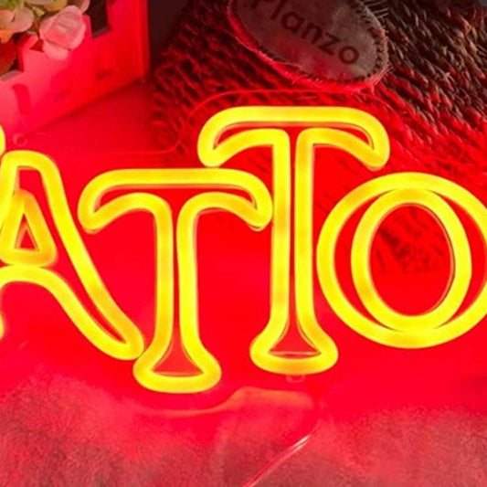 Vivid Bright Red Tattoo LED Night Light Business Room Wall Sign