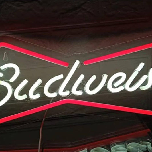 Vivid Bright Budweiser Logo LED Night Light Bar Beer Party Light Store Decor
