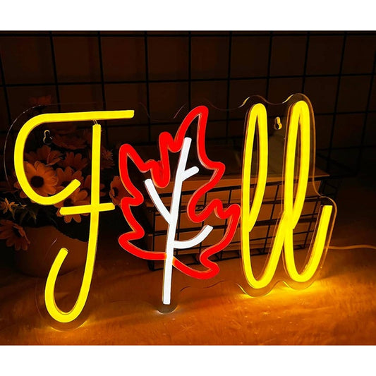 Lovely Bright Warm Fall Maple Leaf LED Night Light Room Wall Decor