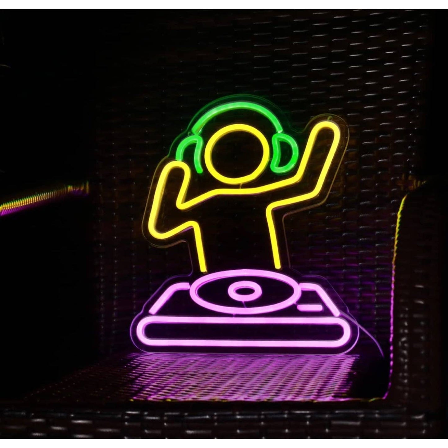Fun Bright DJ Party Music LED Night Light Room Wall Decoration