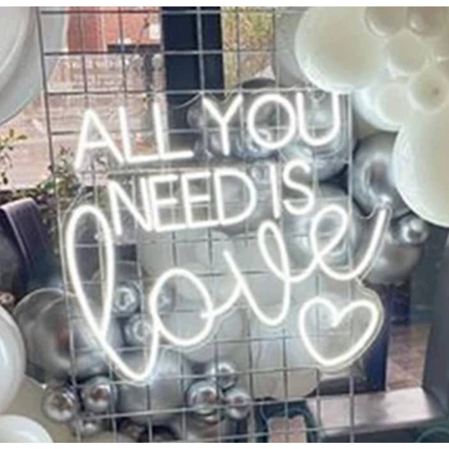 Adorable Large Bright “All You Need is Love” Heart LED Romantic Light Room Wall
