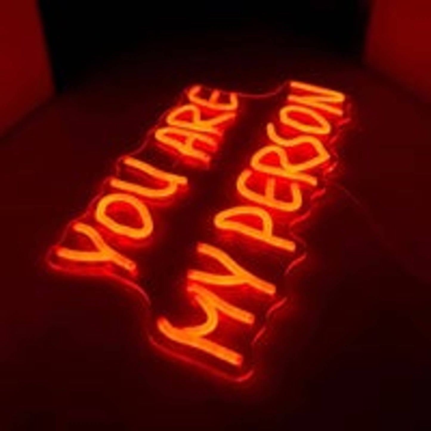 Bright Red “You Are My Person” LED Night Light Room Wall Decoration