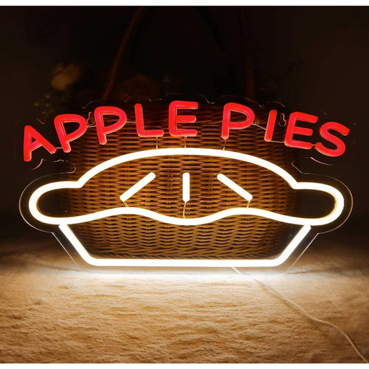 Tasty Bright “Apple Pies” LED Night Light Business Shop Food Decor