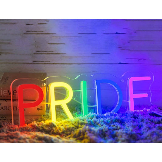 Lovely Bright Rainbow Pride LED Night Light Sign Room Wall Decor