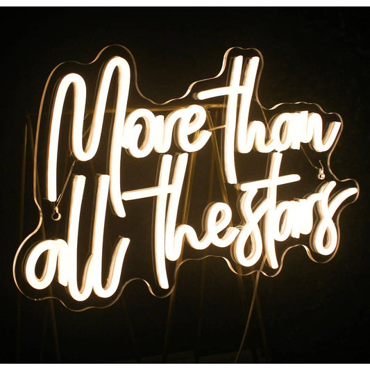 Lovely Bright “More Than All The Stars” LED Night Light Room Wall Decoration