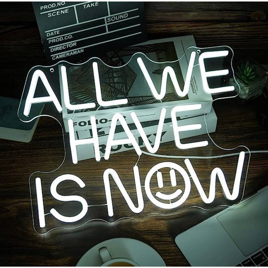 Inspiring Bright “All We Have is Now” LED Night Light Room Wall Decoration