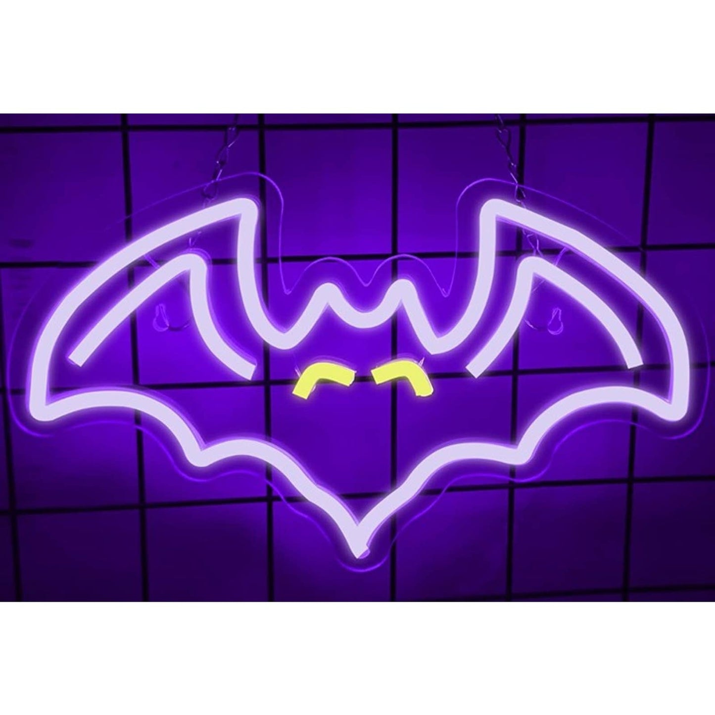 Vivid Bright Quality Purple Halloween Bat LED Night Light Decoration