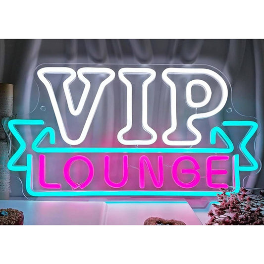 Vivid Bright White/Pink VIP Lounge LED Night Light Party Room Decor
