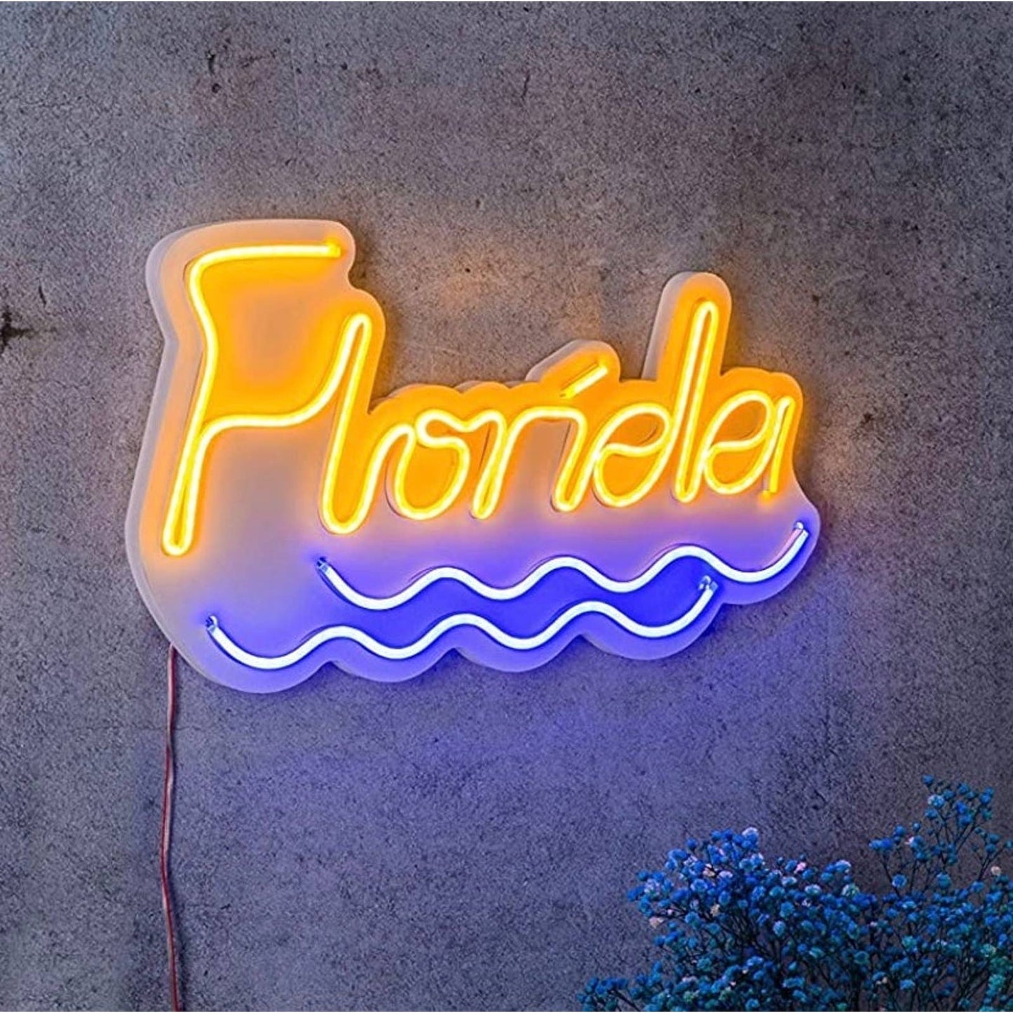 Bright Vivid Florida Ocean LED Night Light Room Wall Decoration