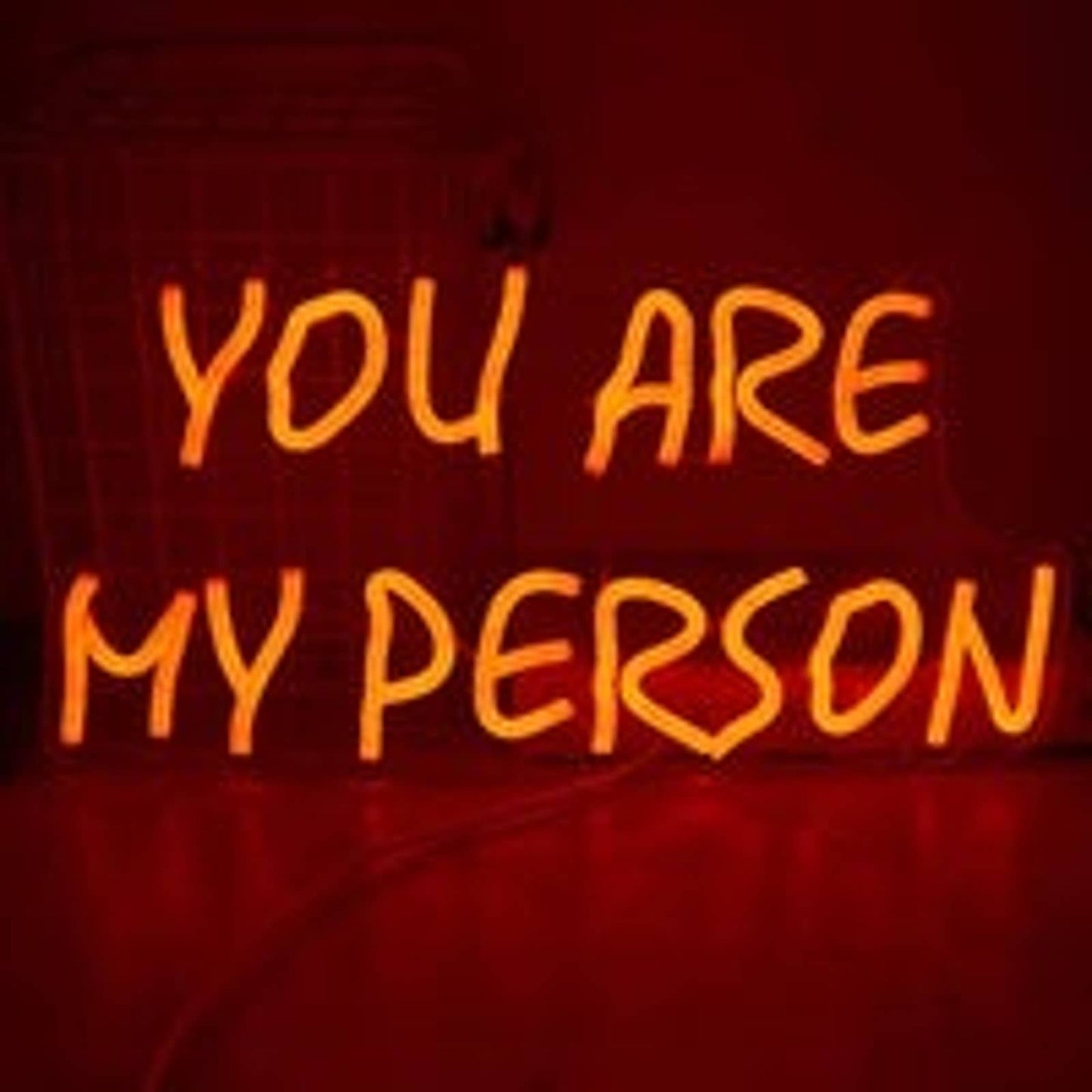 Bright Red “You Are My Person” LED Night Light Room Wall Decoration