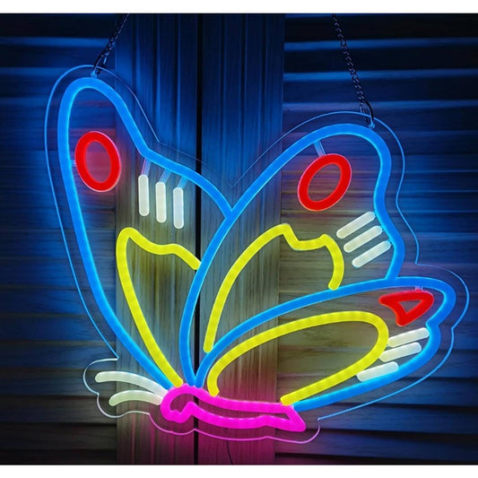 Lovely Blue Wing Butterfly LED Night Light Room Wall Decoration