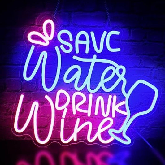Fun Vivid Bright Save Water Drink Wine LED Night Light Bar Decoration
