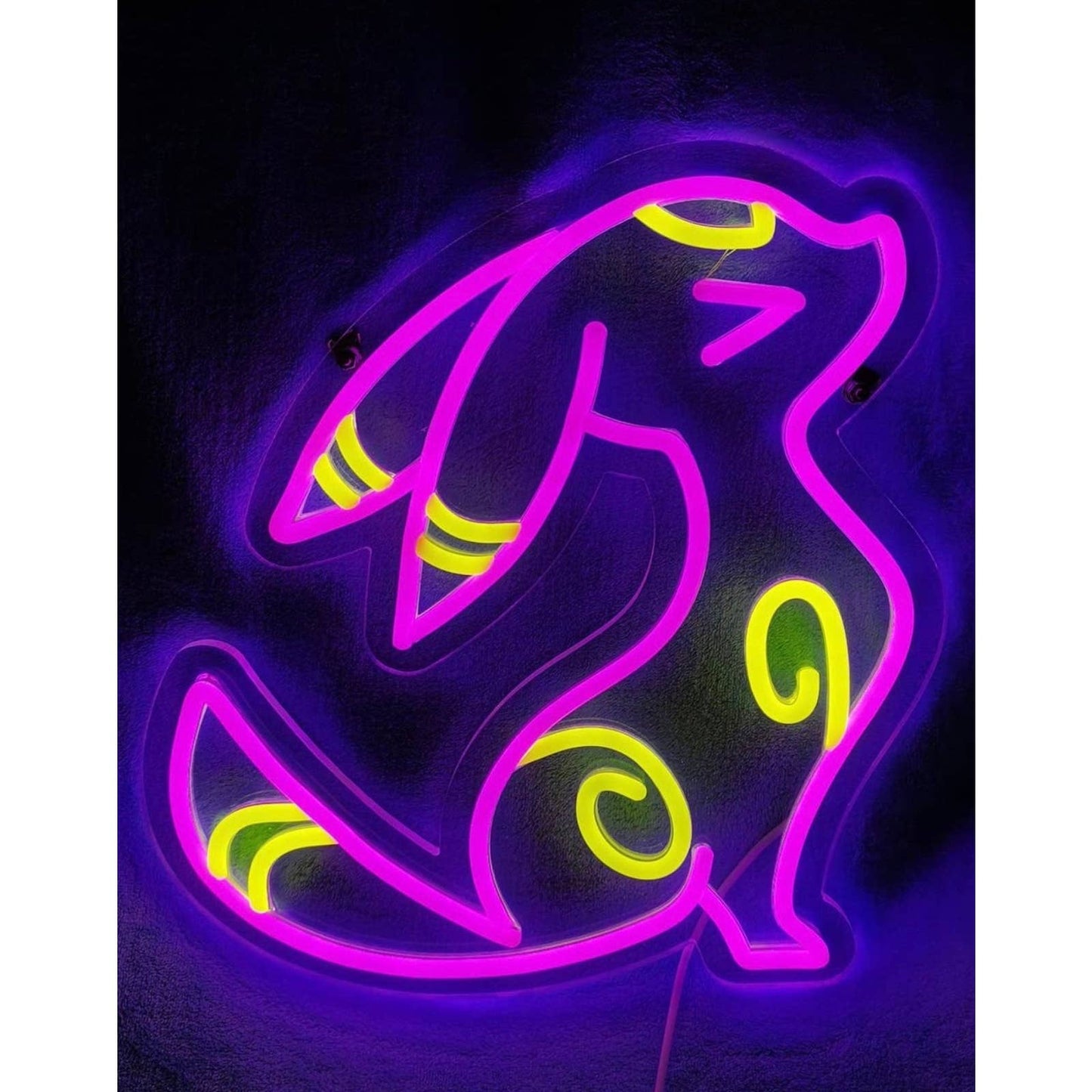 Fun Bright Pink / Yellow Umbreon Eevee Pokemon LED Night Light Game Room Decor