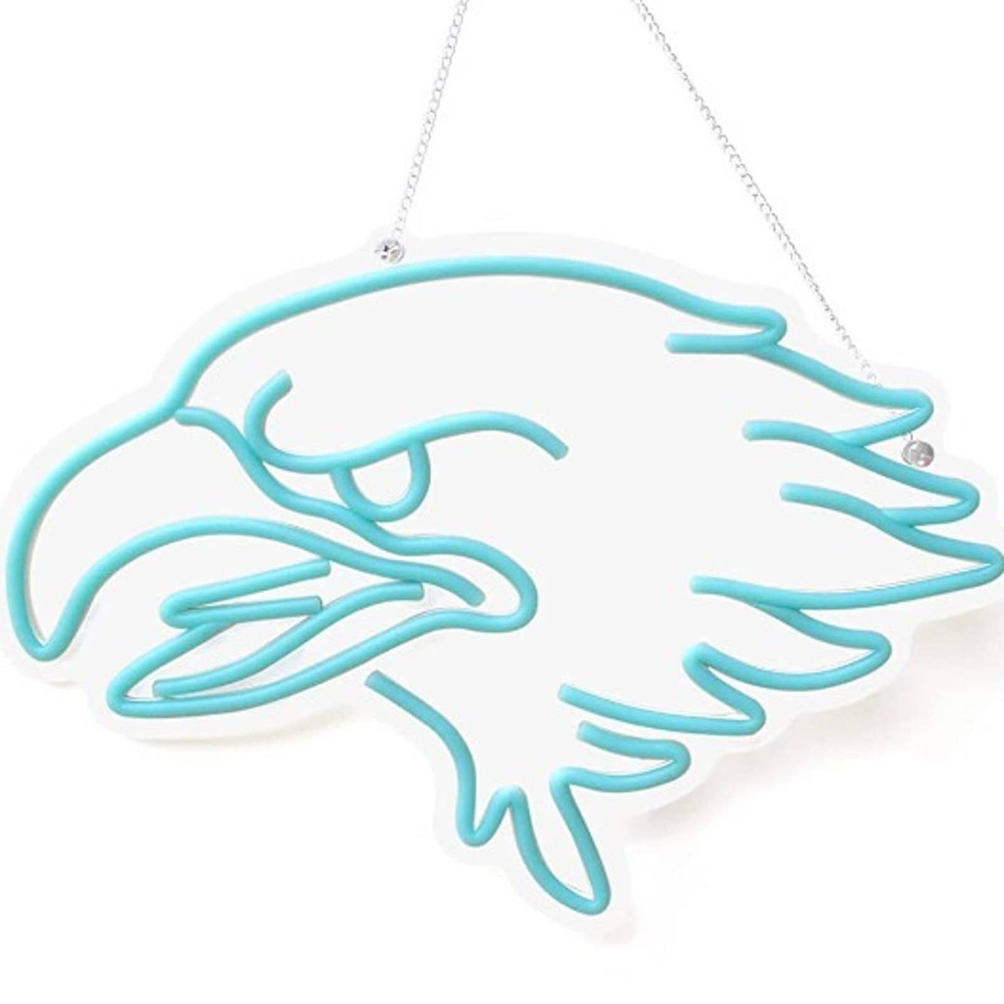 Vivid Bright Blue Bald Eagle LED Night Light Room Wall Decoration