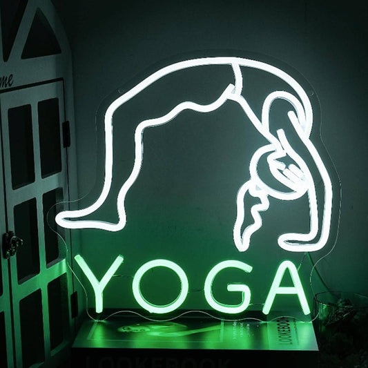 Vivid Bright Yoga LED Nigh Light Room Wall Relaxation Meditation Decoration