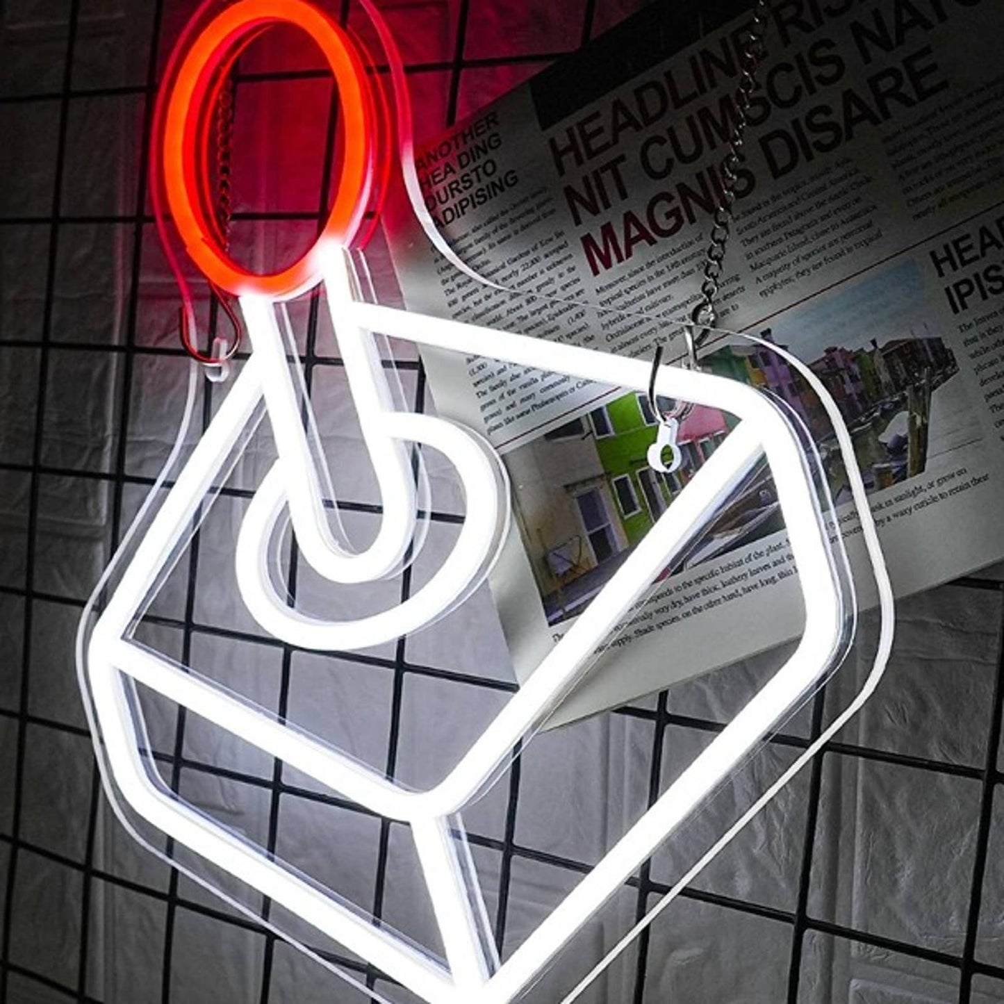 Fun Bright Red Arcade Joystick LED Night Light Game Room Decor