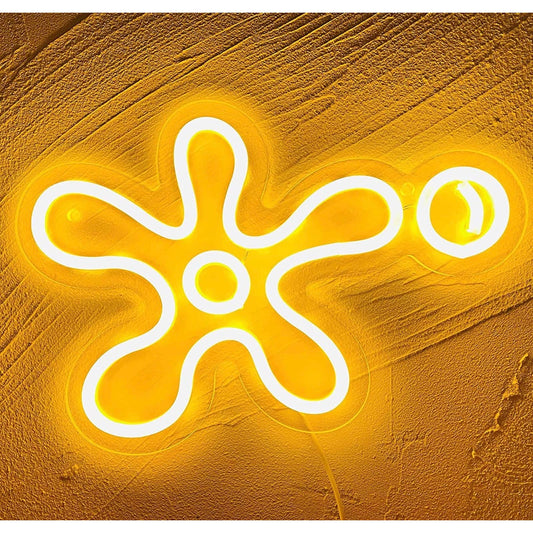 Fun Bright Yellow Single SpongeBob SquarePants Flower & Bubble LED Night Light