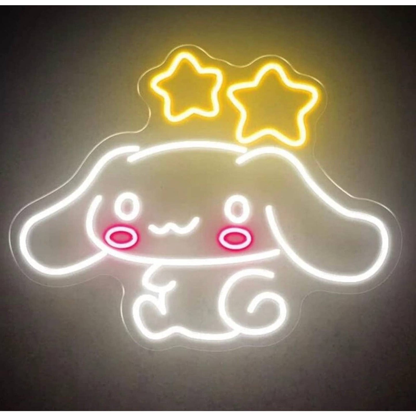 Super Cute Cinnamonroll under Stars LED Night Light Japan Anime Wall Decor