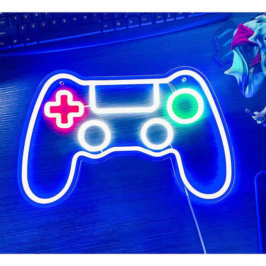 Fun Vivid Bright Blue Green Red PS4 Button LED Night Light Room Wall Decoration