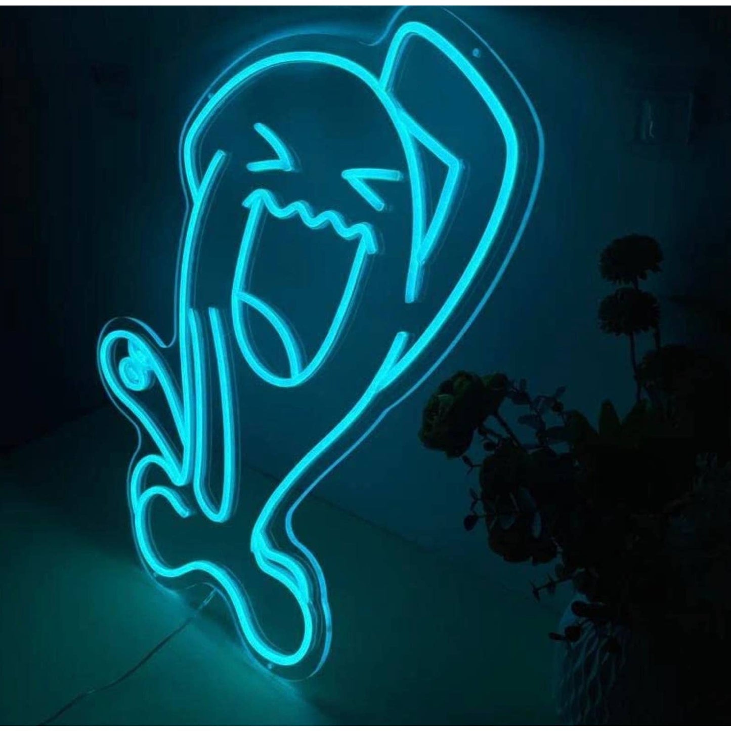 Fun Bright Blue Wobbuffet Team Rocket Pokemon LED Night Light Room Wall Decor