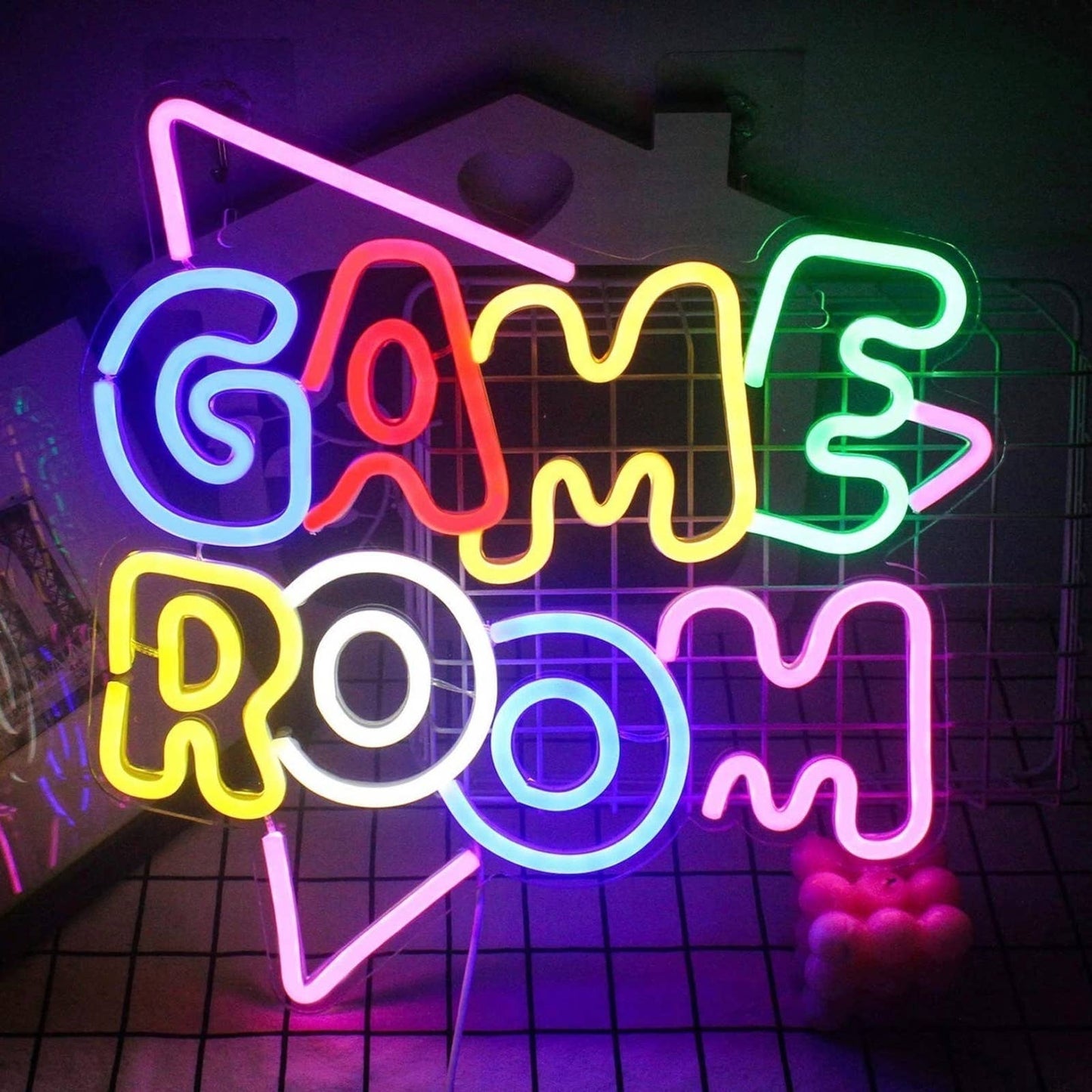 Super Fun & Bright Game Room LED Night Light Wall Decoration