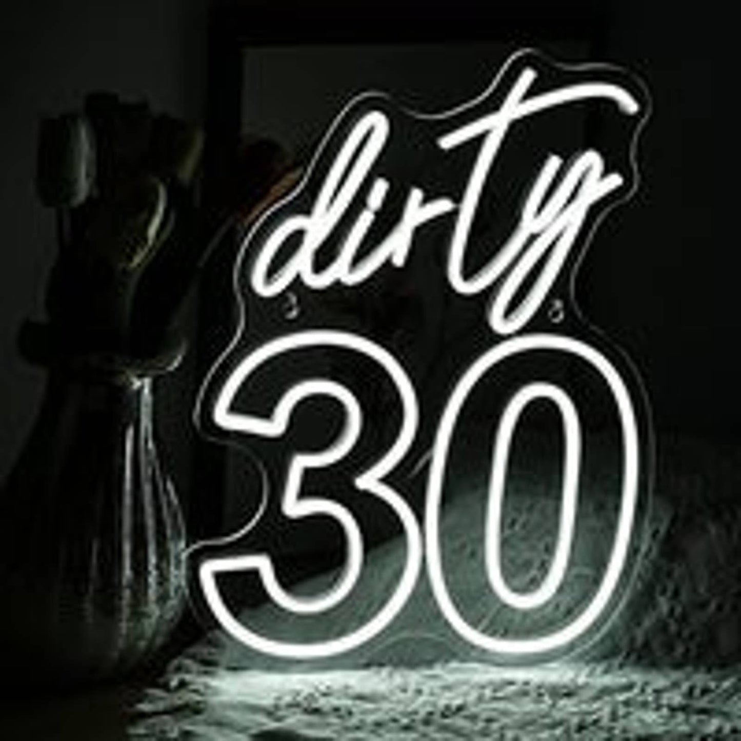 Fun Bright Cool White Dirty 30 LED Night Light Birthday Room Wall Decoration