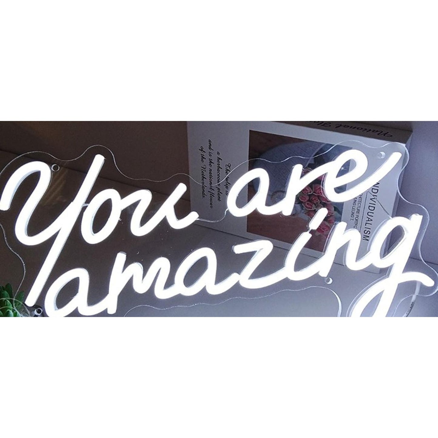 Lovely Simple White “You Are Amazing” LED Light Room Wall Decoration