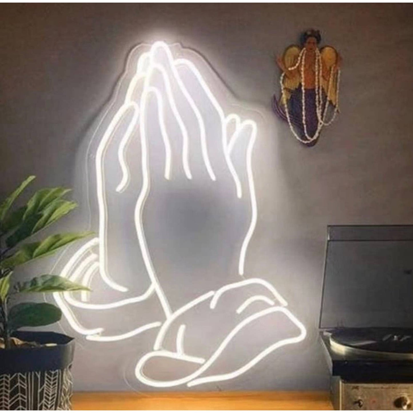 Bright White Praying Hands LED Night Light Decoration