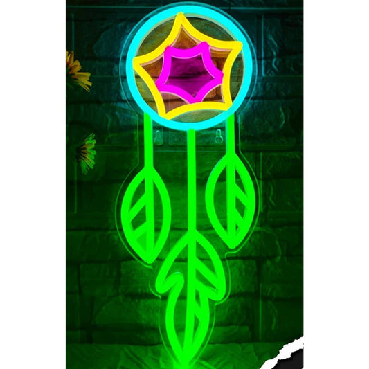 Lovely Bright Colorful Dream Catcher LED Night Light Room Wall Decoration