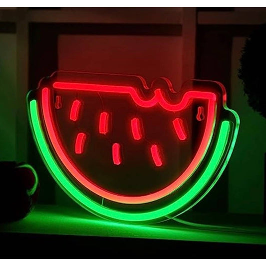 Tasty Bright Red / Green Watermelon LED Night Light Room Wall Decoration