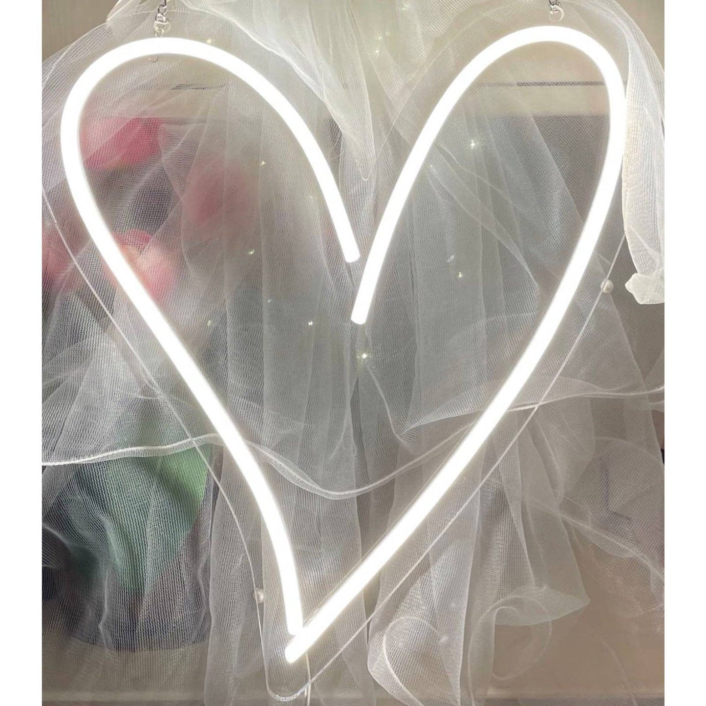 Quality Cool White Heart LED night Light Room Wall Decoration