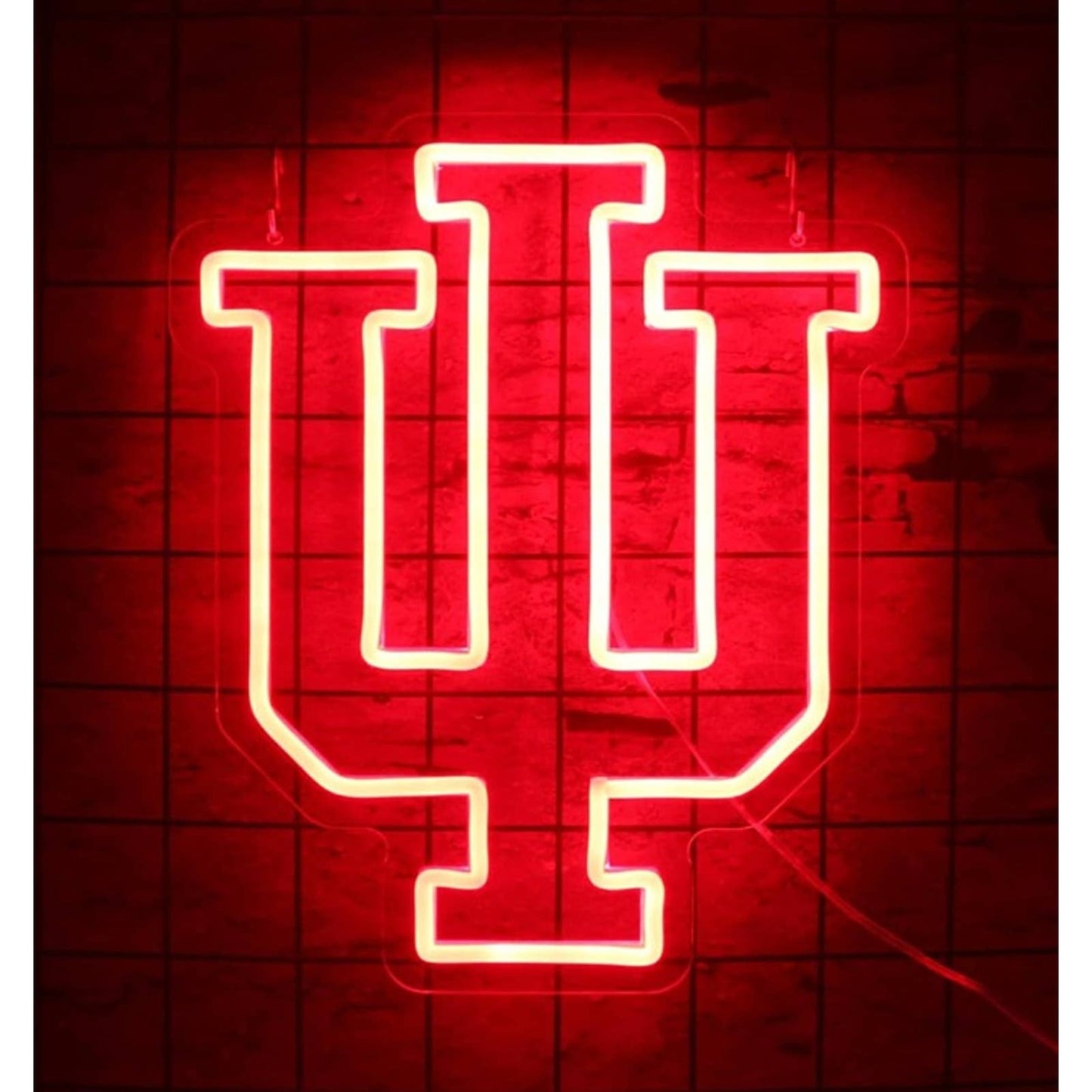 Vivid Bright Indiana Hoosiers Logo LED Light Room Football Sport Decor
