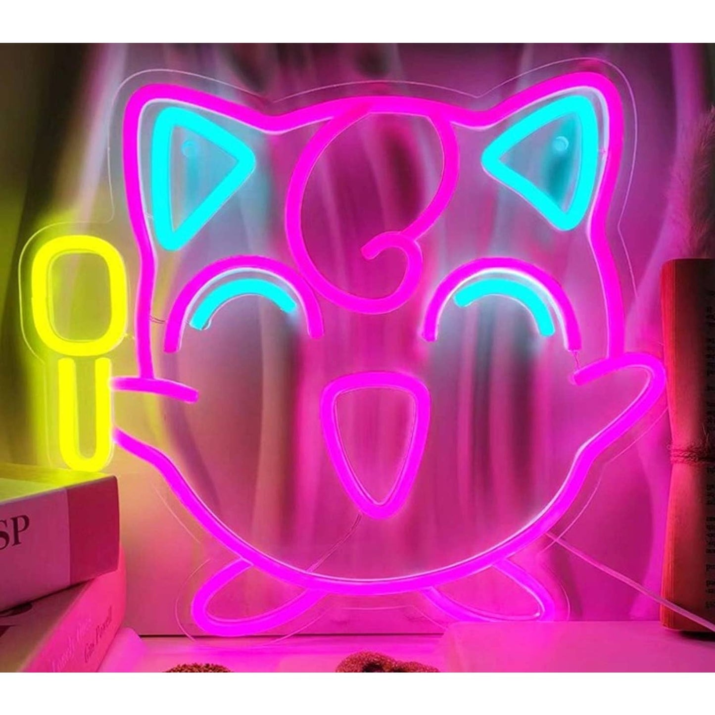 Vivid Fun Bright Pink Singing Jiggypuff LED Night Light Pokemon Decor