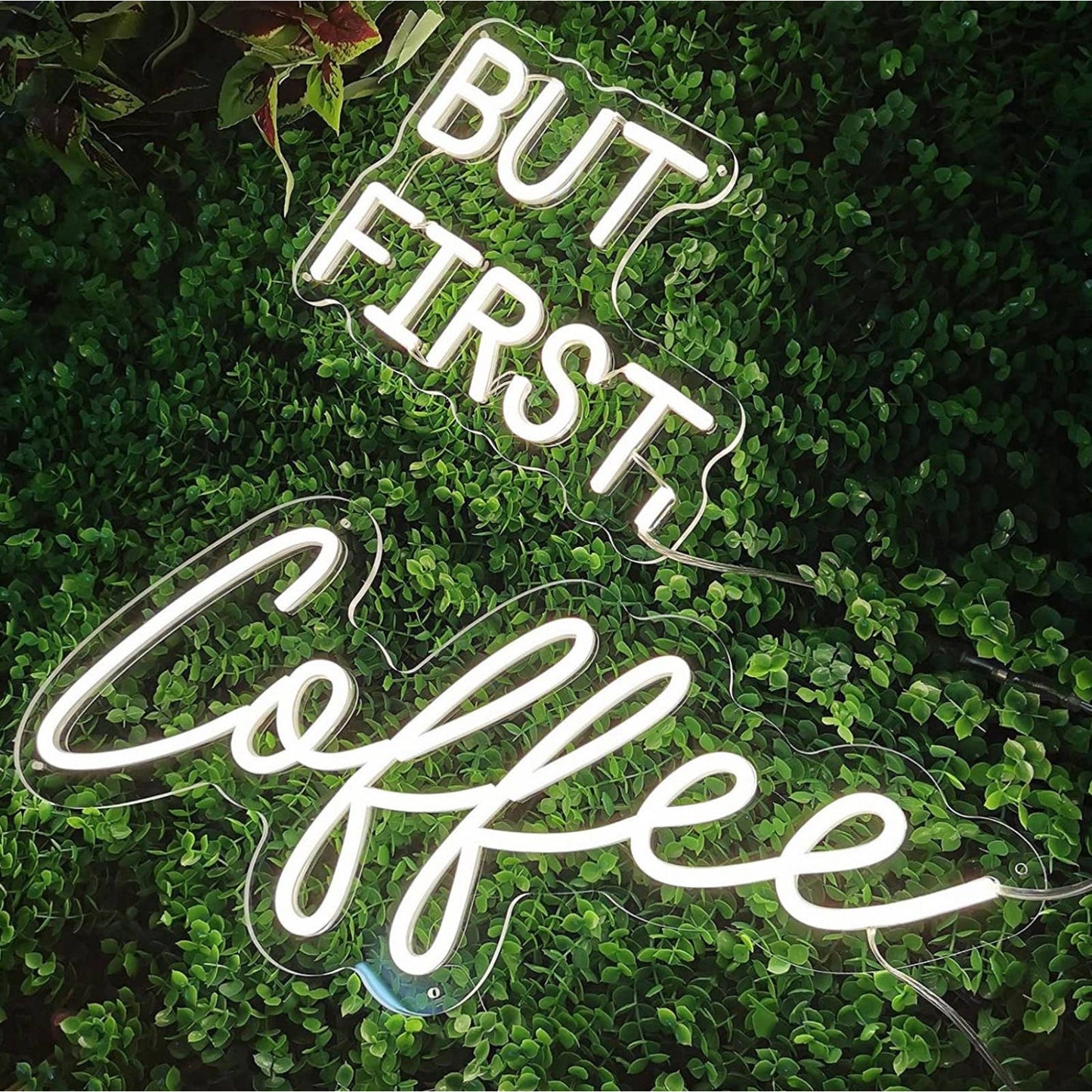 Cool Bright White “But First, Coffee” LED Night Lights Kitchen Sign Decor