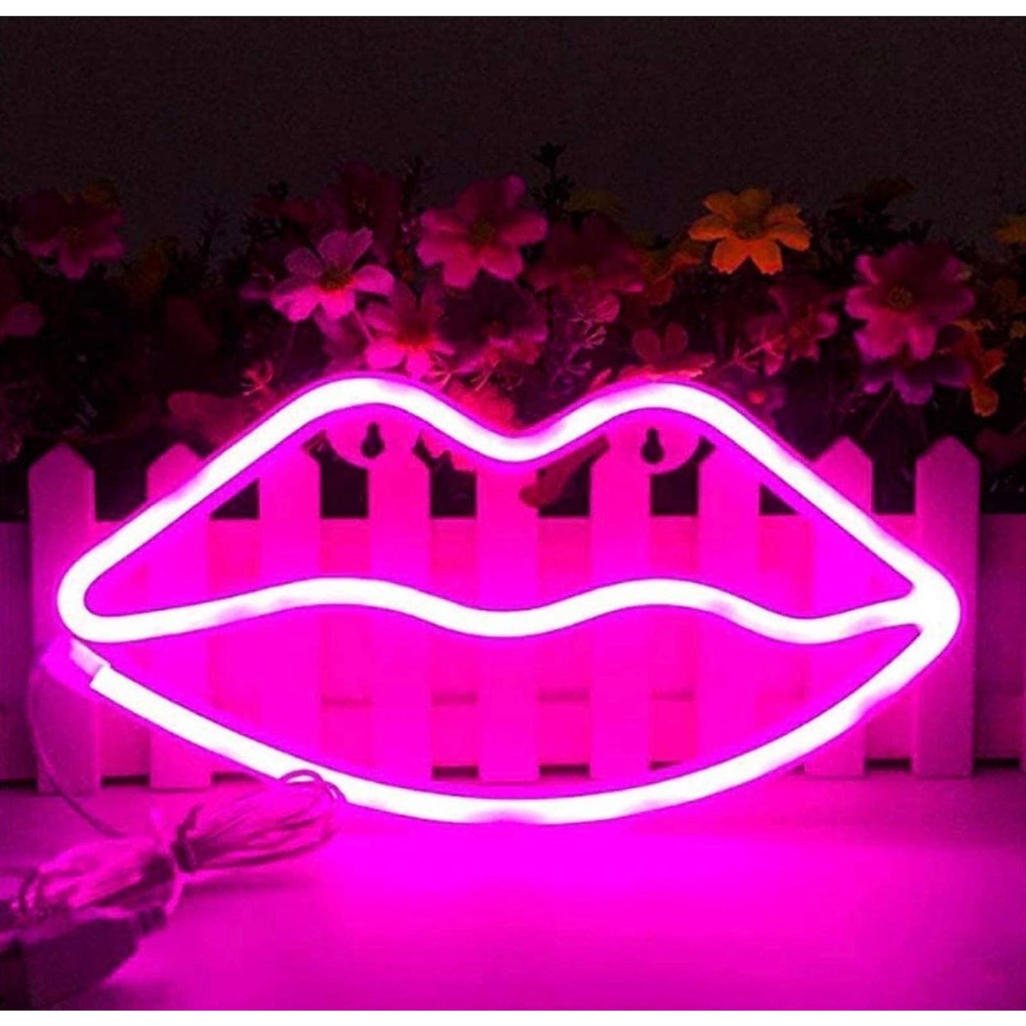 Bright LED Light Up Lips Decor