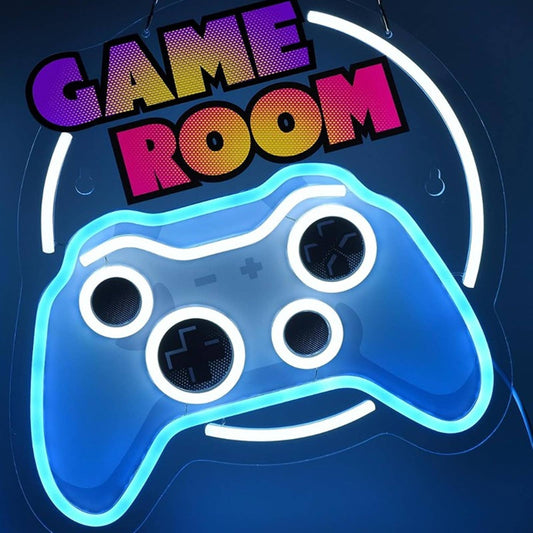 Fun Bright Colored Background Game Room Controller LED Night Light Decor