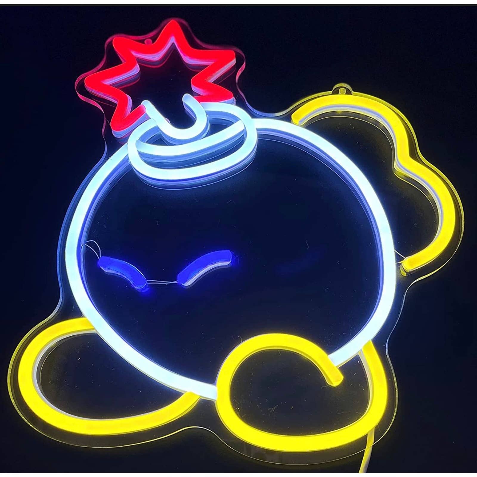 Fun Bright Bob-omb Super Mario LED Night store Light Video Game Room Wall Decoration