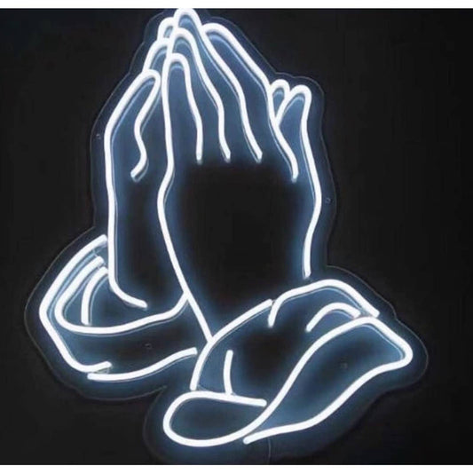Bright White Praying Hands LED Night Light Decoration