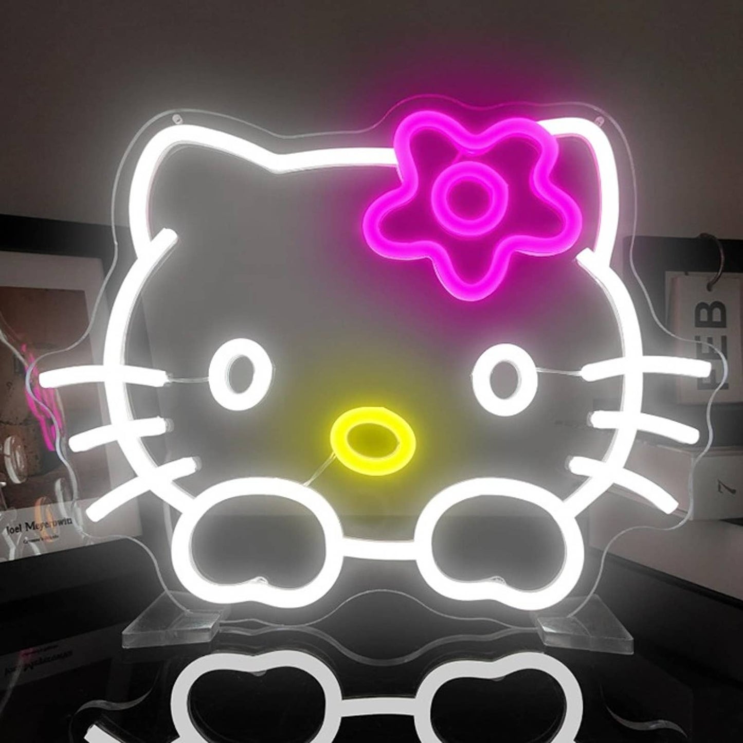 Adorable Vivid Bright Cute Hello Kitty Lurk LED Night Light Anime Japan Wall Dec