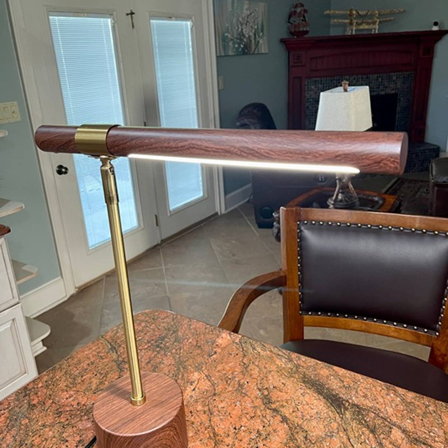 Unique Luxury Designed LED Touch Warm and Cool Light Faux Wood Lamp